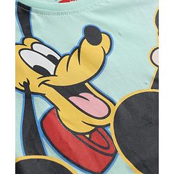 Babyhug Disney Single Jersey Knit Full Sleeves T-Shirt & Pyjama Night Suit with Mickey Mouse and Friends Graphics - Sea Green