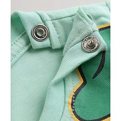 Babyhug Disney Single Jersey Knit Full Sleeves T-Shirt & Pyjama Night Suit with Mickey Mouse and Friends Graphics - Sea Green