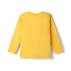 Babyhug Marvel Single Jersey Knit Full Sleeve T-shirt & Pyjama Night Suit With Avengers Graphic & Text Print - Yellow