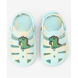 Cute Walk by Babyhug Back Strap Closure Clogs With Dino Applique - Mint