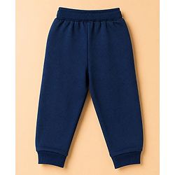 Babyhug 100% Cotton Knit Full Sleeves Sweatshirt and Jogger with Full Length and Dogs Print in Blue