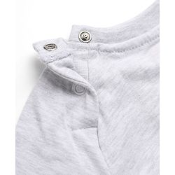 Babyhug 100% Cotton Knit Full Sleeves T-Shirt & Pyjama Night Suit with Bear Print - Grey & Red