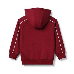 Babyhug 100% Cotton Knit Full Sleeves Hooded Sweatjackets with Raglan Sleeves and New York Athletic Dept. Champions Text Print - Maroon