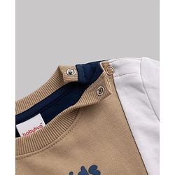 Babyhug Heavy Gauge 100% Cotton Knit Sweatshirt with Full Sleeves and Cool Kids Print - Navy Blue