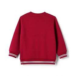 Babyhug Heavy Gauge 100% Cotton Knit Sweatshirt with Full Sleeves and Champion Text Print - Red