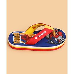 Cute Walk by Babyhug Marvel Slip On Flip Flops with Spider Man Print -  Blue & Red
