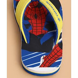 Cute Walk by Babyhug Marvel Slip On Flip Flops with Spider Man Print - Yellow