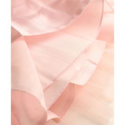 Babyhug Mesh Woven Sleeveless Butterfly & Floral Sequinned Party Frock With Bow Applique - Pink