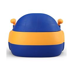 Babyhug 3-In-1 Baby Toilet Training Seat with Anti-Slip Pads - Blue Orange| Removable Potty Pot| Potty Training Seat| Potty Seat Potty Chair & Step Stool| for Kids 1-5 Years