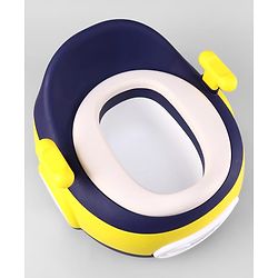 Babyhug 3-In-1 Baby Toilet Training Seat with Anti-Slip Pads - Blue Yellow| Removable Potty Pot| Potty Training Seat| Potty Seat Potty Chair & Step Stool| for Kids 12 months - 5 Years