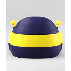 Babyhug 3-In-1 Baby Toilet Training Seat with Anti-Slip Pads - Blue Yellow| Removable Potty Pot| Potty Training Seat| Potty Seat Potty Chair & Step Stool| for Kids 12 months - 5 Years