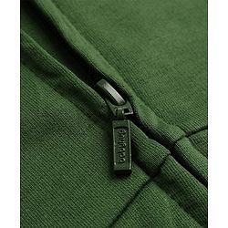 Babyhug 100% Cotton Knit Full Sleeves Heavy Gauge Hooded Sweatshirt With Tiger Embroidery And Slogan Print - Olive Green