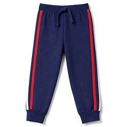 Babyhug 100% Cotton Jersey Knit Full Length Tiger Printed Lounge Pants With Tape Detailing Pack Of 2 - Navy Blue & Red