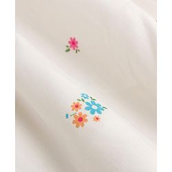 Babyhug Poplin Woven Half Sleeves Shrug With Floral Printed Frock - White