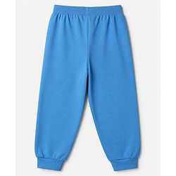 Babyhug 100% Cotton Jersey Knit Full Length Lounge Pant With Text Print Pack of 2 - Red Blue