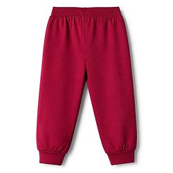 Babyhug 100% Cotton Jersey Knit Full Length Lounge Pant With Tape Detailing & Bear Print Pack of 2 - Red Blue