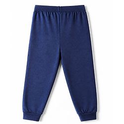 Babyhug 100% Cotton Jersey Knit Full Length Lounge Pant With Tape Detailing & Bear Print Pack of 2 - Red Blue
