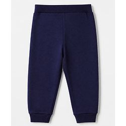 Babyhug Cotton Single Jersey Knit Joggers with Strawberry Print Pack of 2 - Navy Blue & Pink