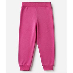 Babyhug Cotton Single Jersey Knit Joggers with Strawberry Print Pack of 2 - Navy Blue & Pink