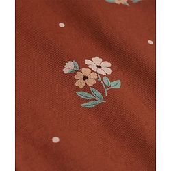Babyhug Cotton Knit Jogger Fit Full Length Lounge Pants With Floral Print Pack of 2 - Brown Pink