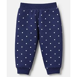 Babyhug Cotton Knit Jogger Fit Full Length Lounge Pant with Bow Print Pack of 3 - Blue Pink Light Pink