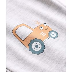 Babyhug Cotton Knit Full Length Jogger Fit Lounge Pant with Tractor Print Pack of 3 in Blue Grey