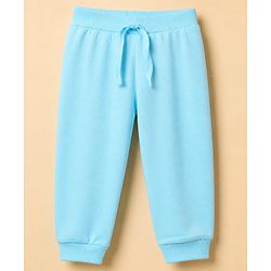Babyhug Cotton Knit Full Length Jogger Fit Lounge Pant with Tractor Print Pack of 3 in Blue Grey