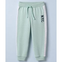 Babyhug Cotton Knit Jogger Fit Full Length Lounge Pant with NYC Print Pack of 3 in Grey
