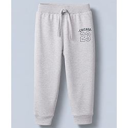 Babyhug Cotton Knit Jogger Fit Full Length Lounge Pant with NYC Print Pack of 3 in Grey