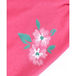 Babyhug 100% Cotton Single Jersey Knit Full Length Lounge Pant With Floral Print Pack of 2 - Pink Green