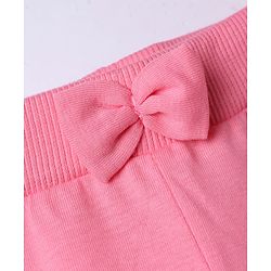 Babyhug Cotton Knit Full Length Lounge Pants With Floral Print Pack of 3 - Yellow Pink Navy Blue