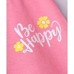 Babyhug Cotton Knit Full Length Lounge Pants With Floral Print Pack of 3 - Yellow Pink Navy Blue