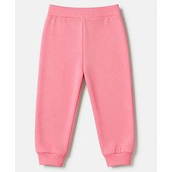 Babyhug Cotton Knit Full Length Lounge Pants With Floral Print Pack of 3 - Yellow Pink Navy Blue