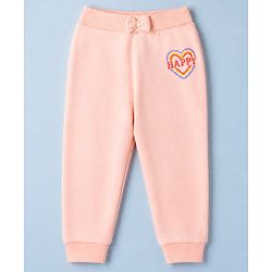 Babyhug 100% Cotton Single Jersey Knit Jogger Fit Full Length Lounge Pant With Polka Dots Print Pack of 3 - Red Pink White