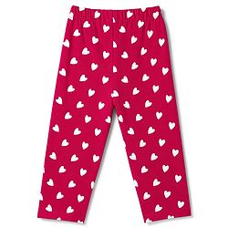 Babyhug 100% Cotton Knit Full Sleeves Co-Ords T-Shirt & Pyjama Night Suit with Heart Print - Red