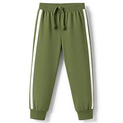 Babyhug 100% Cotton Jersey Knit Full Sleeves Lounge Pants Pack of 3 - Black, Olive & Teal Blue