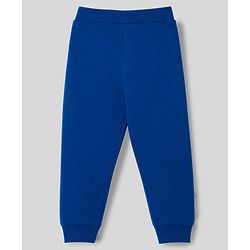 Babyhug Cotton Single Jersey Knit Full Length Striped Lounge Pant with Text & Camouflage Print Pack of 3 - Blue & White