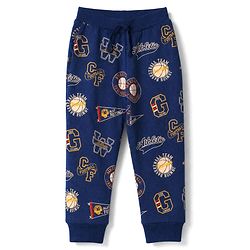 Babyhug 100% Cotton Single Jersey Knit Full Length Lounge Pant With Text & Cartoon Print Pack of 3 - Red