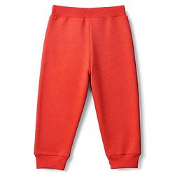 Babyhug Cotton Single Jersey Knit Full Length Lounge Pants with Abstract Print Pack Of 3 - Red, Navy Blue