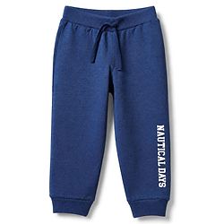 Babyhug Cotton Single Jersey Knit Full Length Lounge Pants with Abstract Print Pack Of 3 - Red, Navy Blue