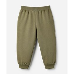 Babyhug Cotton Single Jersey Knit Jogger Fit Full Length Lounge Pant with New York 68 Print Pack of 3 in Navy Blue Grey Olive Green
