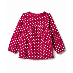 Babyhug 100% Cotton Knit Full Sleeves Co-Ords T-Shirt & Pyjama Night Suit with Polka Dots Print - Red
