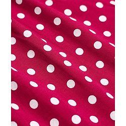 Babyhug 100% Cotton Knit Full Sleeves Co-Ords T-Shirt & Pyjama Night Suit with Polka Dots Print - Red