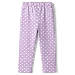 Babyhug 100% Cotton Knit Full Sleeves Co-Ords Top & Pyjama Night Suit with Polka Dots Print - Lavender