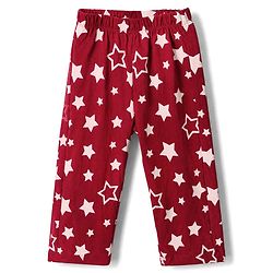 Babyhug Cotton Knit Full Sleeves Front open Co-ord Shirt & Pyjama Night Suit with Star Print in Red