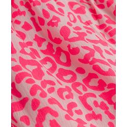 Babyhug Cotton Woven Sleeveless Printed Co-Ords Top & Palazzo Set - Neon Pink