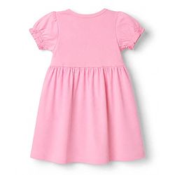 Babyhug 100% Cotton Single Jersey Knit Half Sleeves Frocks with Bow and Bear Print Pack of 2 - Pink & Lilac
