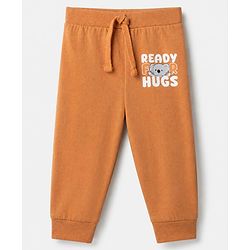 Babyhug Cotton Jersey Knit Full Length Jogger Fit Lounge Pant With Animal Print Pack of 2 - Orange Green