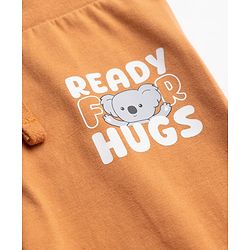Babyhug Cotton Jersey Knit Full Length Jogger Fit Lounge Pant With Animal Print Pack of 2 - Orange Green