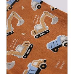 Babyhug Cotton Knit Full Length Lounge Pant With Vehicle Print Pack of 2 - Grey